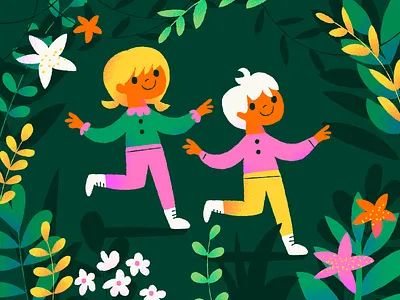 Happy Earth Day, kids! earth earth day flowers illustration kids nature