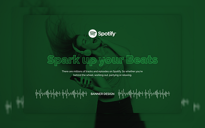 Spotify - Banner Design banner banner design branding clean ui design gradient landing page minimal modern music photography photoshop spotify spotify cover trending ui uidesign uiux web web design