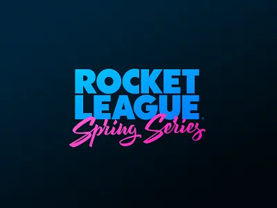 Rocket League Spring Series logo design badge branding dlanid esports gaming icon identity lettering lettering logo logo rocket league sport sports