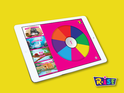 "RISE Reader 2": Adventures in UI & UX Designing for kids app clean design education education app flat graphic design illustration illustrator kids minimal ui ux vector