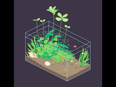Fish Tank pixel pixelart fish tetra