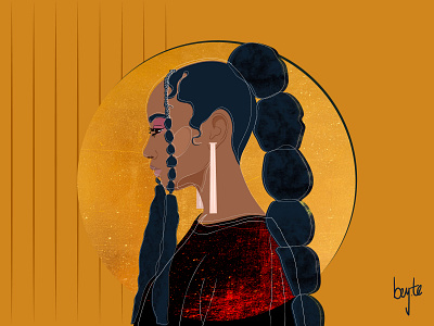 Gold design female character female designers gold foil illustration vector