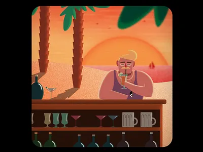 Holiday Cocktails 2d after effects beach cartoon cocktails colourful design drawing holiday illustration