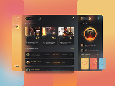 Half Life Dashboard dashboard dashboard app dashboard design dashboard ui figma figmadesign half life userinterface