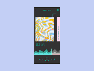 Daily UI #009 - Music Player daily ui dailyui dailyui009 dailyuichallenge dark mode graphic design mobile music music app music player ui ui design uiux