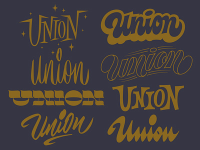 Union Craft Brewing - Custom Lettering Concepts adobe apparel beer branding customlettering design illustration illustrator lettering logo merch merchandise typography vector