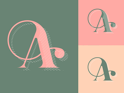 Letter A design typography