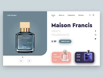 Perfume Website UI Design_2 design landing page minimal perfume perfumes ui ui design web website