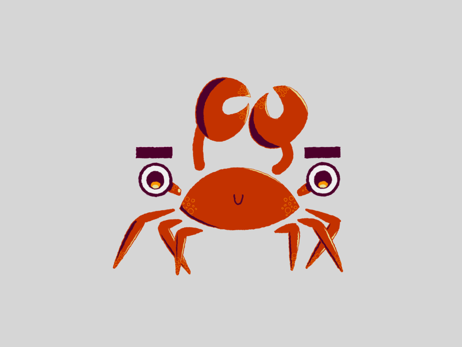 Crab Walk after effects animation animal crab loop animation rubberhose2 vector walk cycle