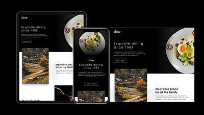 Restaurant Responsive Designed Page app branding dailyui design desktop figma ipad iphone macbook responsive design responsive website uidesign uiux user interface ux