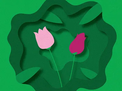 Constructing Spring design flat flowers illustration illustrator minimal paper art vector