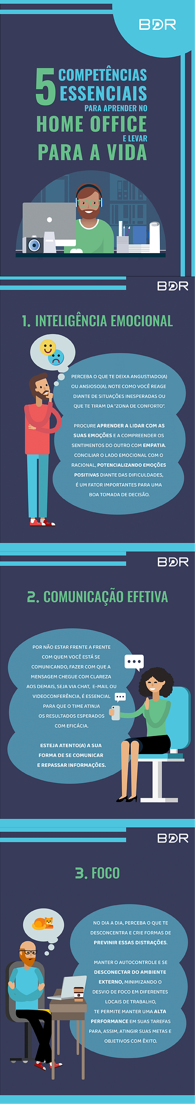 Infográfico - "Do Home Office para a Vida - BDR" design digital art digital marketing graphic design homeoffice illustration illustrator infographic infographics