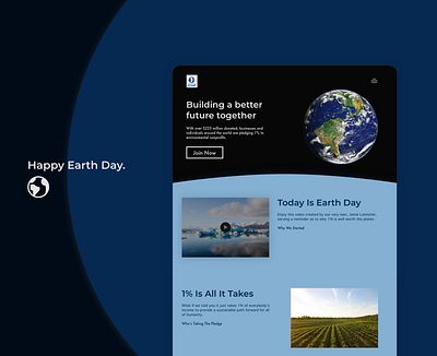 Happy Earth Day 2020 adobe adobe xd adobexd blue blues earth earth day ipad ui web design