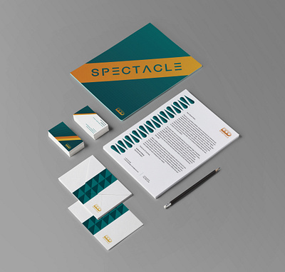 Spectacle Stationary branding design vector