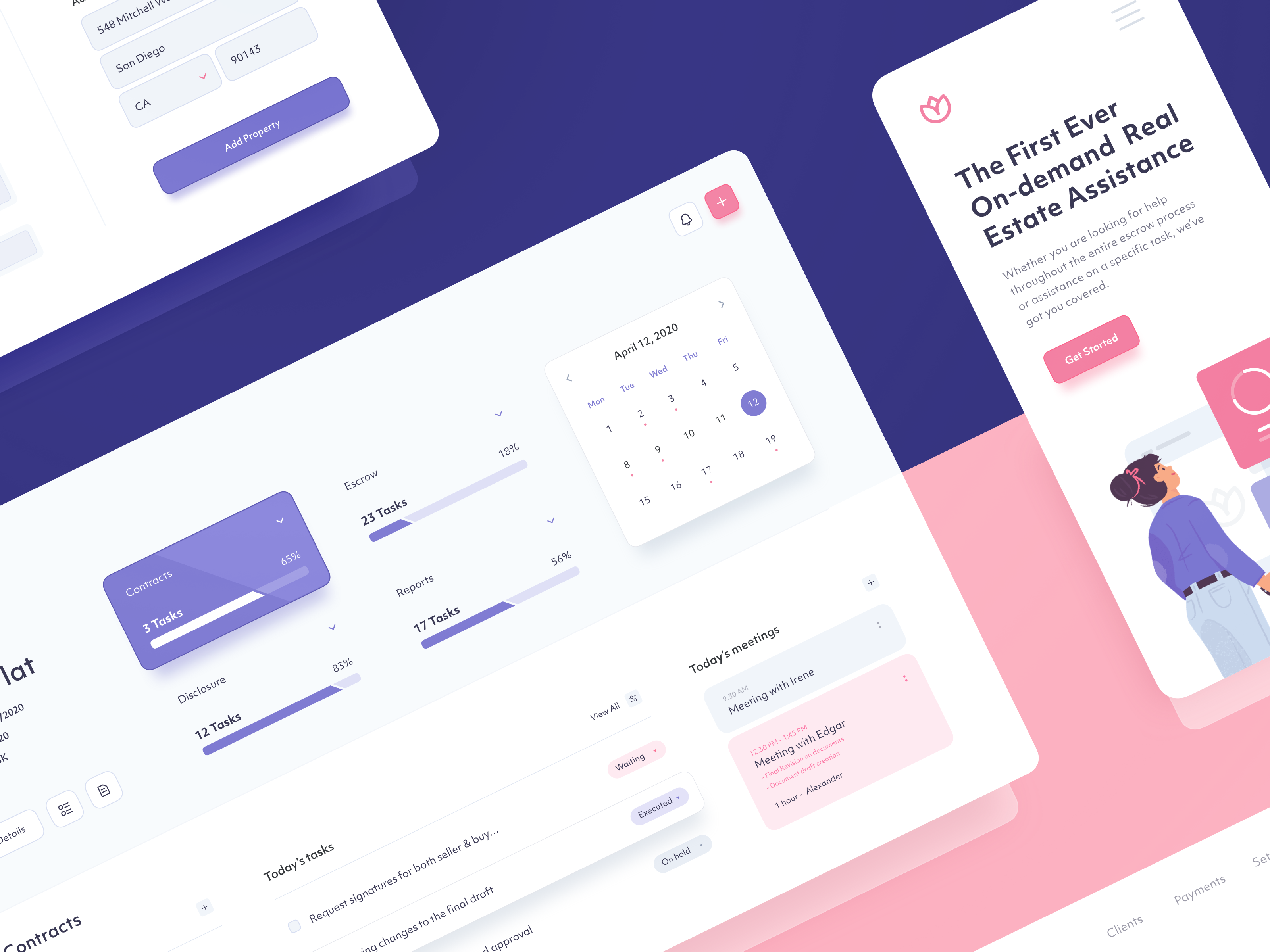 Example of Property Dashboard - UI Design