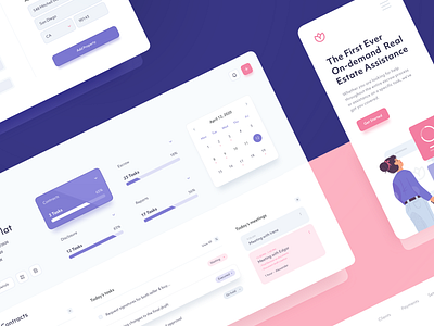 Property Dashboard - UI Design analytics calendar check list contracts custom dashboard data documents dtail studio illustrations interaction interface meetings progress bar property real estate responsive design schedule task management ui ux web app