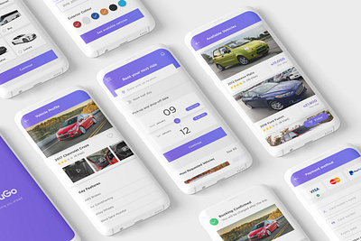 YouGo | Vehicle rental android app app design design material ui mobile ui ui ux