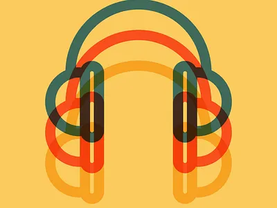 Headphones illustration personal vector