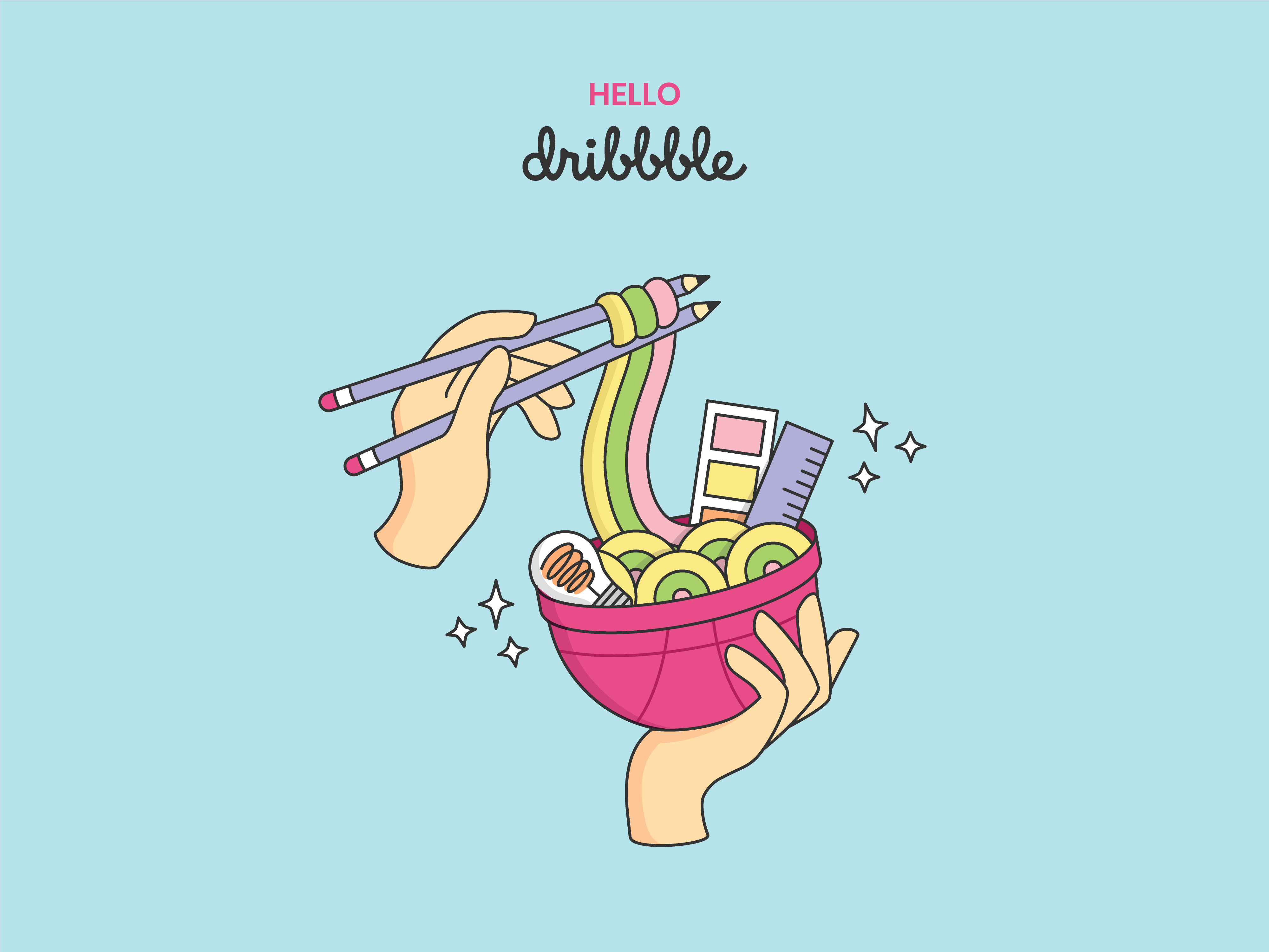 Example of Hello Dribbble!