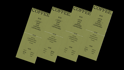 Coffee Shop Menus branding design flat logo typography