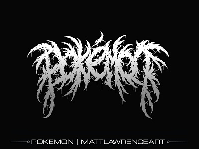 Pokemon Brutal Death Metal Logo black metal branding brutal death metal death metal logo logo design logotype organic pokemon pokemon go