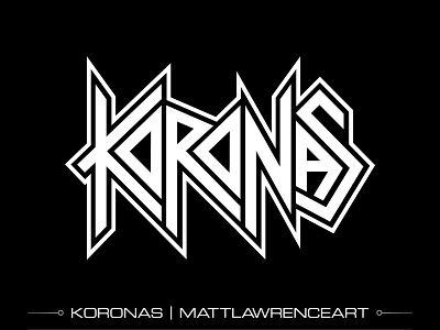 Koronas Thrash Metal Logo branding heavy metal logo logo design logotype metal speed metal thrash thrash metal