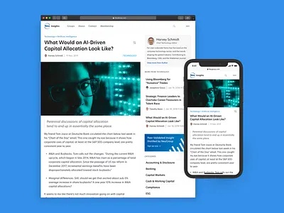 Financial News Platform article finance news responsive story web