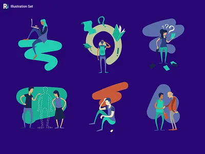 Malaysian Student illustration set illustrations set student university youth