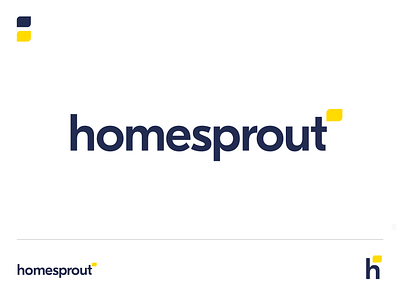 Homesprout Logo 1 branding flat home icon identity logo mark vector