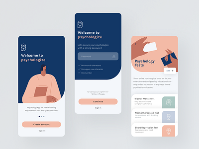 Psychologize app concept dailyui psychology ui userinterface