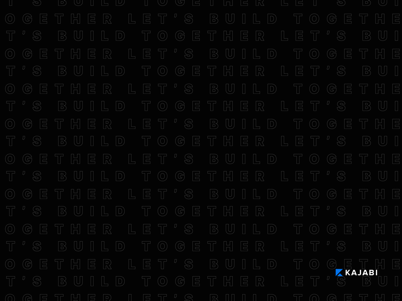 Let's Build Together animation branding design illustration typography vector