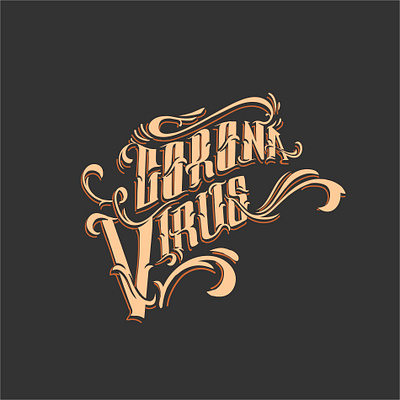 corona virus handlettering branding byafamacreate design handlettering icon illustration illustrator lettering lettering artist logo type typography vector