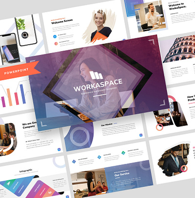 WorkaSpace – Business & Pitch Deck PowerPoint Template agency agency branding agency landing page business colorful company company profile google slides keynote layouts powerpoint powerpoint design powerpoint template simple startups webdesign