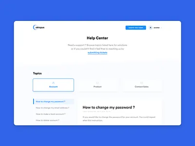 Help Center center clean concept design help help center helpdesk idea minimal ui website