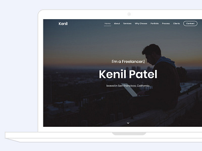 Personal Portfolio - Kenil creative portfolio design designer portfolio freelancer layout minimal one page design one page site onepage personal portfolio photography portfolio portfolio resume template vcard website