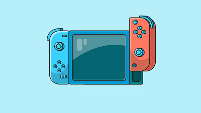 Nintendo Switch design flat illustration nintendo nintendo switch vector