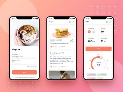 Diet App design diet login mobile mobile ui shot ui