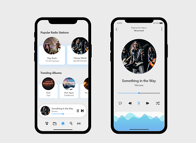 Music Player App adobe xd branding