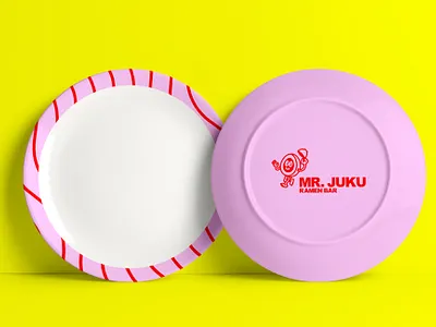 Mr. Juku Plate branding design flat illustration illustrator logo minimal plate design