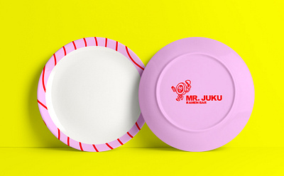 Mr. Juku Plate branding design flat illustration illustrator logo minimal plate design