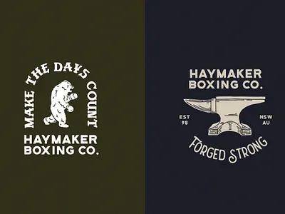 Haymaker Boxing Co. Logo Set 1 badge design boxing branding branding design illustration illustrator logo