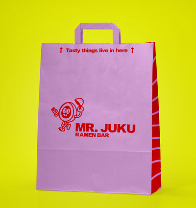 Mr. Juku Takeaway Bag bag design branding design illustration illustrator logo