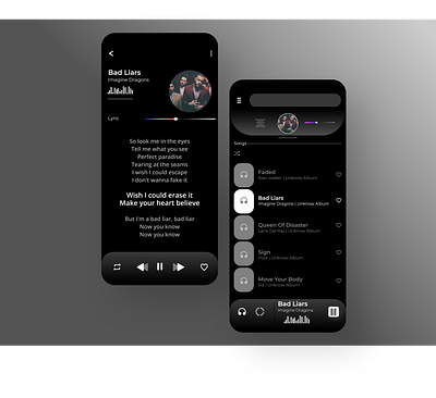 My music Simple Mockup adobe xd behance designinpiration digitaldesign dribbble invite dribble mobile uiux userinterface