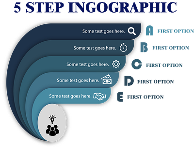 5 Step Infographic design infographic information design