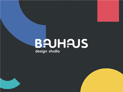 Bauhaus 30dayschallenge bauhaus colorful design studio logo logo design logodesign logotype minimalist wordmark wordmark logo