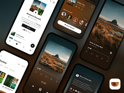 Insight Timer - Playlists app app designer app store app store screenshots app ui audio player details page insight timer ios ios app meditation meditation app mobile mobile design mobile designer mobile ui music player player playlists user interface