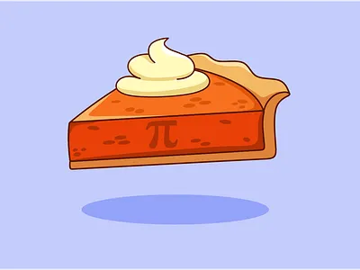 The Pi Pie adobeillustrator cartoon creative digitalart flatdesign illustration illustrator lineart pie pumpkinpie vectordesign