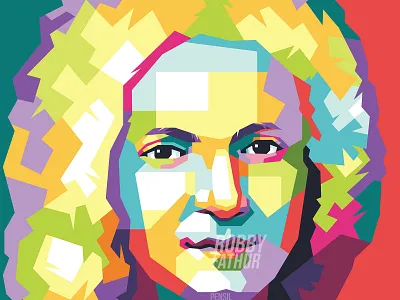 Vivaldi WPAP Pop Art Portrait adobe art artist color colorful design eps illustration illustrator minimal musician photoshop pop pop art portrait print pro create typography vector