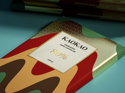 KaoKao - Madagascar No.4 3d 3d art 3d mockup behance brand identity branding chocolate chocolate design design foil foiling illustration label labeldesign packaging design paper pattern texture texture pack