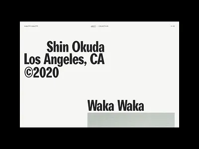 Waka Waka, Collection N°02 architecture catalogue chair furniture graphicdesign grid motion portfolio product typography webgl